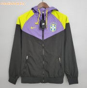 2021-22 Brazil Navy Purple Windbreaker Hoodie Jacket