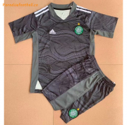 Kids Celtic 2021-22 Gaolkeeper Grey Soccer Kits Shirt With Shorts