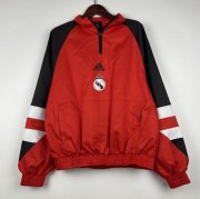 2023-24 Real Madrid Red Black Windbreaker Sweatshirt