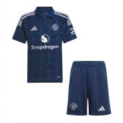 2024-25 Manchester United Kids Away Soccer Kits Shirt With Shorts