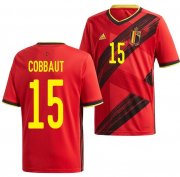 2020 EURO Belgium Home Soccer Jersey Shirt Elias Cobbaut #15