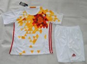 Kids Spain 2016 Euro Away Soccer Shirt With Shorts