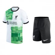 2023-24 Liverpool Kids Away Soccer Kits Shirt With Shorts