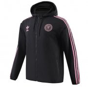 2023-24 Inter Miami Black Windbreaker Trench Coat Jacket