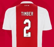 2021-22 Ajax Home Soccer Jersey Shirt with Timber 2 printing