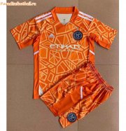 Kids New York City 2022-23 Orange Goalkeeper Soccer Kits Shirt With Shorts
