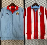 2023-24 Galatasaray Blue Red Reversible Windbreaker Trench Coat Jacket