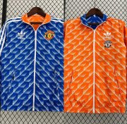 2023-24 Manchester United Blue Orange Reversible Trench Coat Jacket
