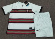 Kids Portugal 2020 EURO Away Soccer Shirt With Shorts