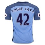 2016-17 Manchester City 42 TOURE YAYA Home Soccer Jersey