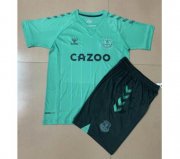 2020-21 Everton Kids Third Away Soccer Jersey Kit Shirt With Shorts