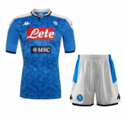 Kids Napoli 2019-20 Home Soccer Shirt With Shorts