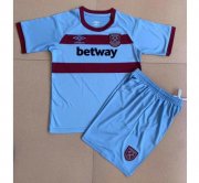 2020-21 West Ham United Kids Away Soccer Kits Shirt With Shorts