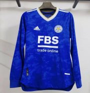 2021-22 Leicester City Long Sleeve Home Soccer Jersey Shirt Player Version