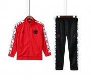 Kids 2019-20 PSG Jordan Red Jacket and Pants Training Kits