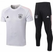 2020 EURO Germany White Short Sleeve Training Kits Shirt with Pants