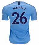2018-19 Manchester City Home Soccer Jersey Shirt Riyad Mahrez #26
