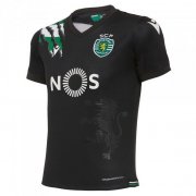 2020-21 Sporting Clube de Portugal Away Black Soccer Jersey Shirt