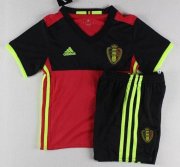 Kids Belgium 2016 Euro Home Soccer Shirt With Shorts