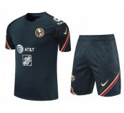 2021-22 Club America Navy Training Kits Shirt with Shorts
