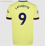 2021-22 Arsenal Away Soccer Jersey Shirt with Alexandre Lacazette 9 printing