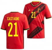 2020 EURO Belgium Home Soccer Jersey Shirt Timothy Castagne #21
