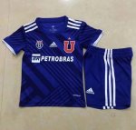 Kids 2021-22 Universidad de Chile Home Soccer Kits Shirt With Shorts
