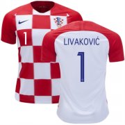 2018 World Cup Croatia Home Soccer Jersey Shirt Dominik Livakovic #1