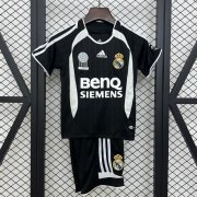 2006-07 Real Madrid Retro Kids Away Soccer Kit Shirt With Shorts