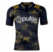 2017-18 Season Highlanders Black Golden Rugby Jersey