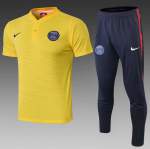 2018-19 PSG Yellow Polo Kits Shirt + Pants