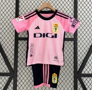 2023-24 Real Oviedo Kids Away Soccer Kits Shirt With Shorts