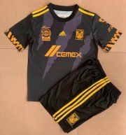 Kids Tigres UANL 2022-23 Third Away Black Soccer Kits Shirt With Shorts