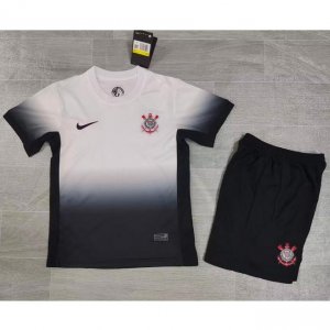 2024-25 SC Corinthians Home Kids Soccer Kits Shirt With Shorts