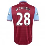 2015-16 Aston Villa N'ZGOBIA #28 Home Soccer Jersey