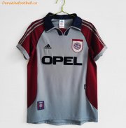 1998-99 Bayern Munich Retro Grey Away Soccer Jersey Shirt