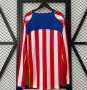 2004-05 Atletico Madrid Retro Long Sleeve Home Soccer Jersey Shirt