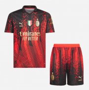 2022-23 AC Milan Kids Fourth Away Soccer Kits Shirt with Shorts
