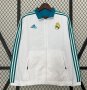 2024-25 Real Madrid Blue White Reversible Trench Coat Jacket