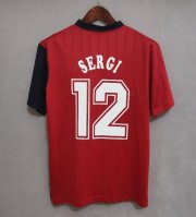 1996 Spain Retro Home Soccer Jersey Shirt SERGI #12