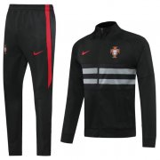 2020-21 Portugal Black Training Suits Jacket with Trousers
