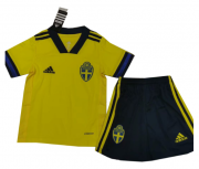 Kids Sweden 2020 EURO Home Soccer Kit (Jersey+Shorts)