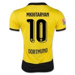 2015-16 Borussia Dortmund MKHITARYAN #10 Home Soccer Jersey