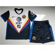 Kids 2020-21 Club America Away Soccer Shirt With Shorts
