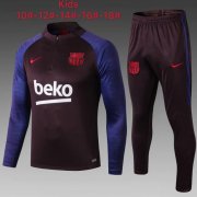 Kids 2019-20 Barcelona Purple Sweat Shirt and Pants Training Kits