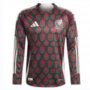 2024 Copa America Mexico Long Sleeve Home Soccer Jersey Shirt Player Version