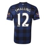 13-14 Manchester United #12 SMALLING Away Black Jersey Shirt