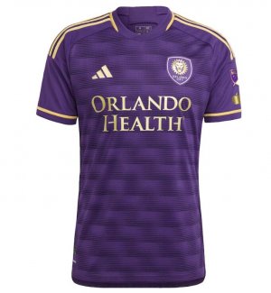 2023-24 Orlando City Purple The Wall Kit Home Soccer Jersey Shirt Player Version