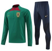 2022 FIFA World Cup Portugal Green Training Kits Sweatshirt with Pants