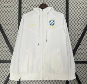 2024-25 Brazil White Windbreaker Jacket